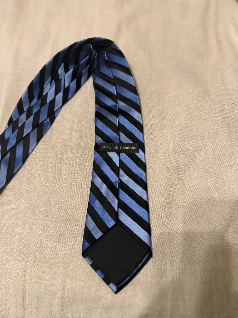 City of London Blue and Black Diagonal Stripe Tie